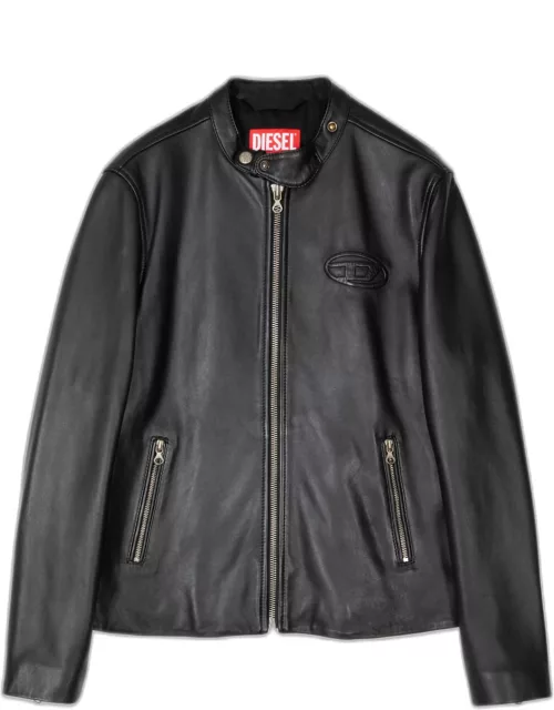 Diesel L-metalo Giacca Black leather biker jacket - L-Metalo
