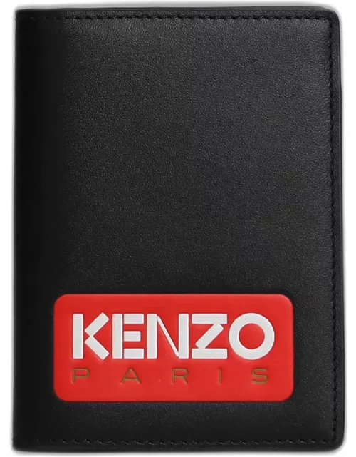 Kenzo Wallet In Black Leather