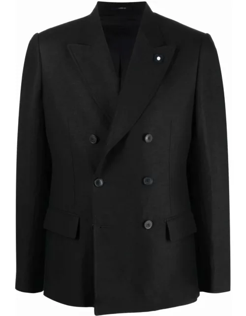 Lardini Double-breasted Wool Jacket