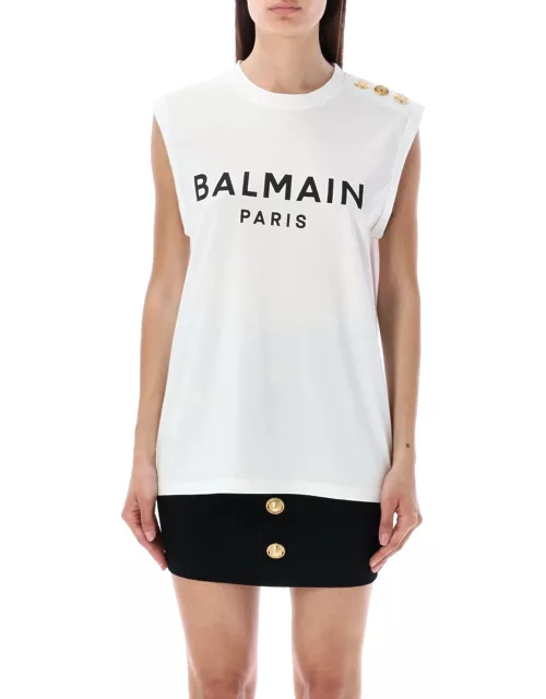 Balmain Flocked Paris T-shirt
