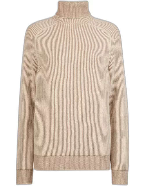 Men's Dinghy Cashmere Ribbed Turtleneck Sweater