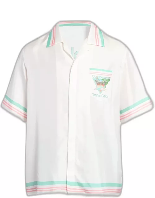 Men's Tennis Club Silk Camp Shirt