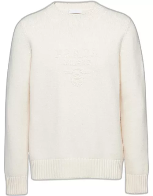 Men's Wool-Cashmere Logo Sweater