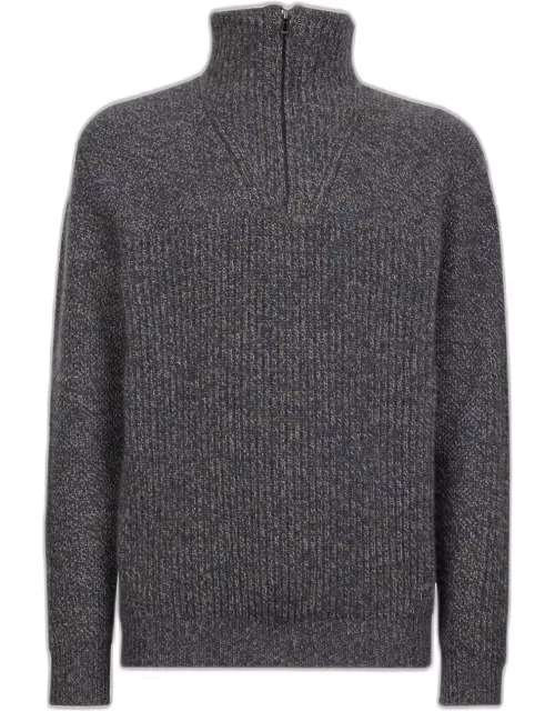 Men's Schooner Cashmere Quarter-Zip Sweater