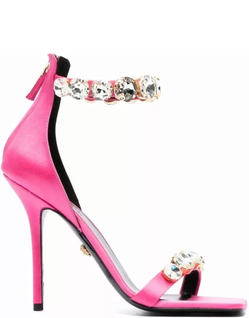 Pink sandals with crystal