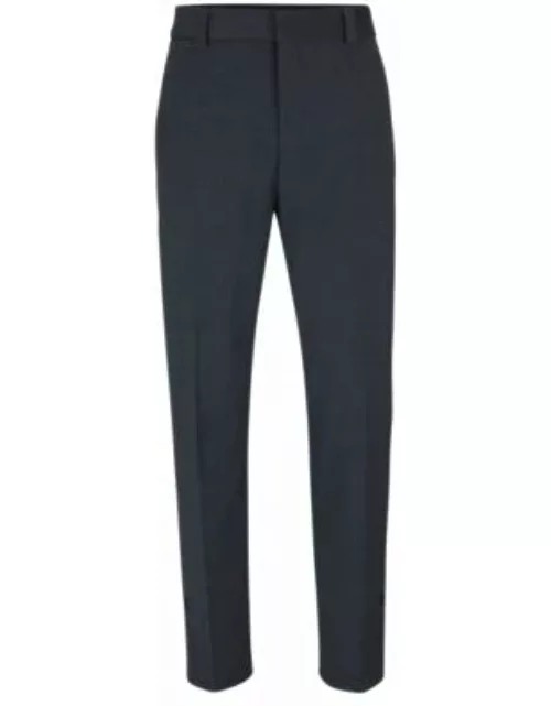 Slim-fit trousers with press-stud side seams- Dark Grey Men's Business Pant