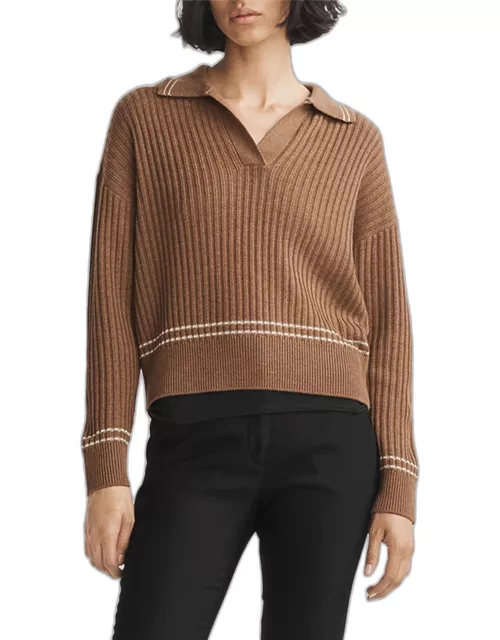 Monti V-Neck Polo Sweater