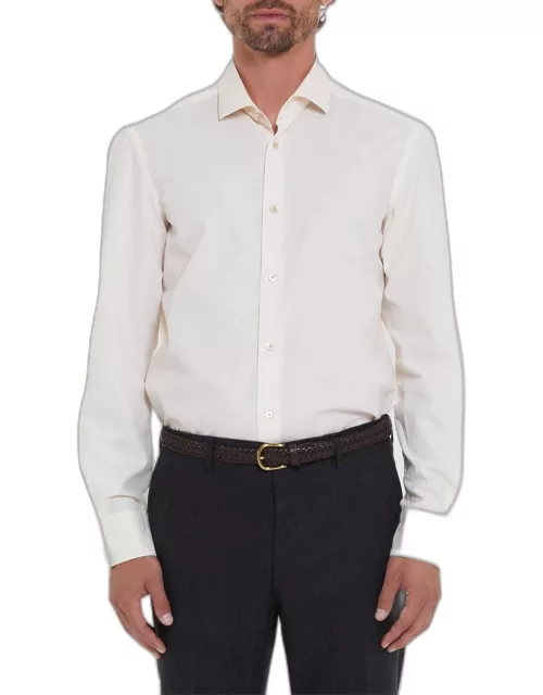 Men's Textured Cotton Dress Shirt