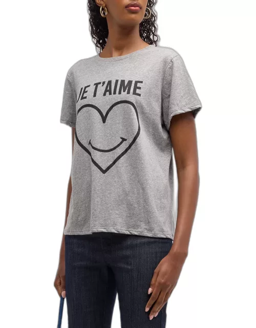 Smiling Heart Heathered Graphic T-Shirt