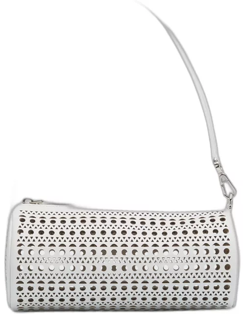 Tube Shoulder Bag in Perforated Leather