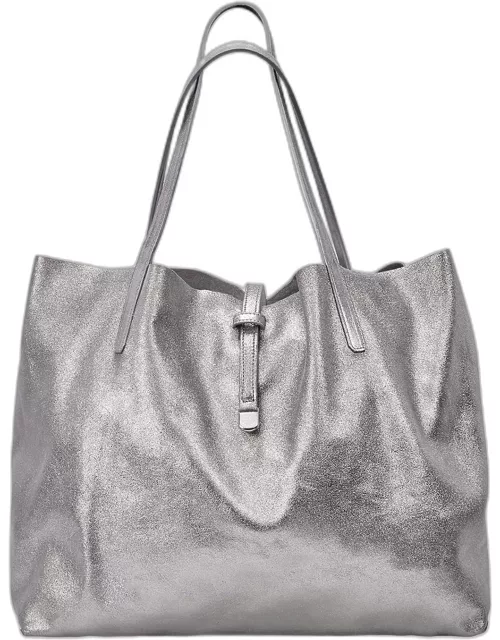 Luna Metallic Mixed Leather Reversible Tote Bag