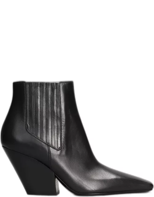 Casadei Ankle Boots In Black Leather