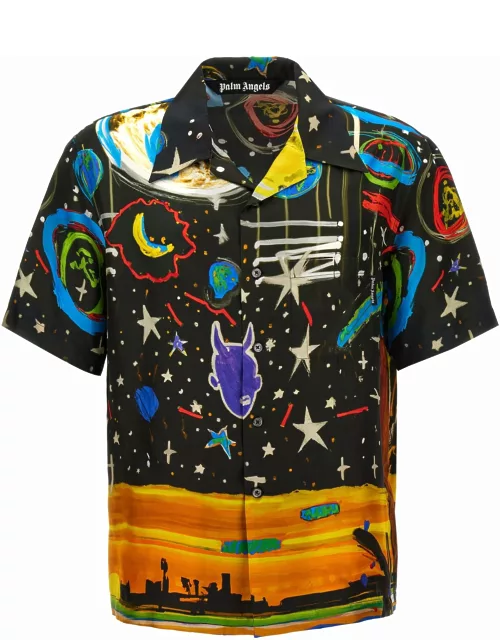 Palm Angels Starry Night Bowling Shirt