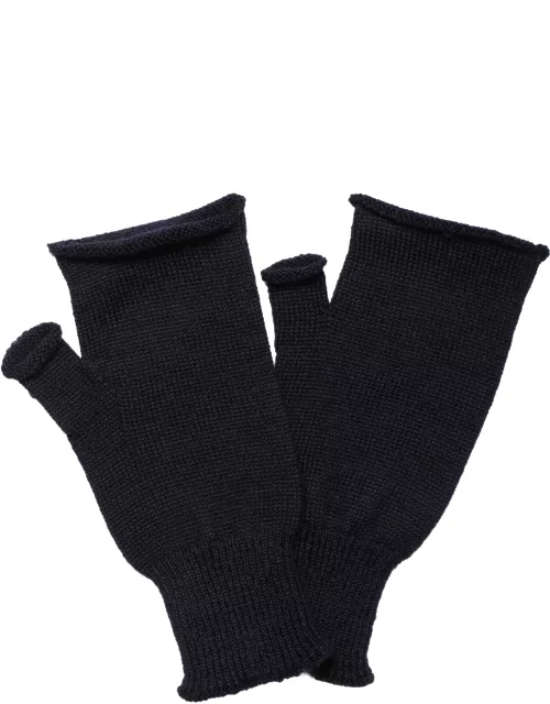 Maison Margiela Navy Wool Fingerless Mitten Glove