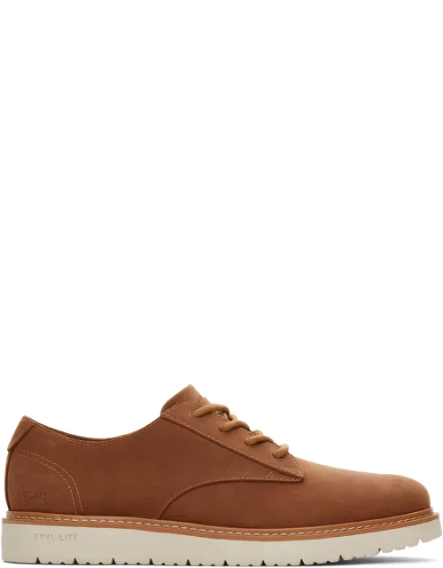 TOMS Men's Brown Leather Navi TRVL LITE Oxford Sneaker