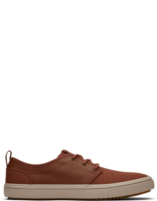 TOMS Men's Brown Canvas Leather Carlo Terrain Sneaker