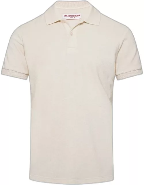 Jarrett Towelling - Matchstick Classic Fit Cotton Towelling Polo Shirt