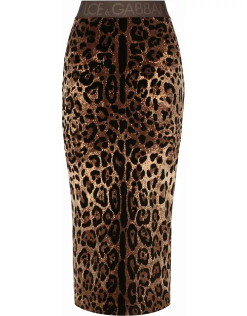 Leopardprint pencil skirt
