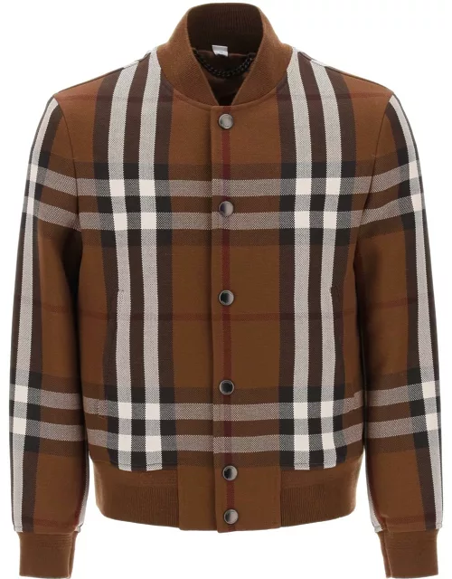 BURBERRY bomber jacket with burberry check motif