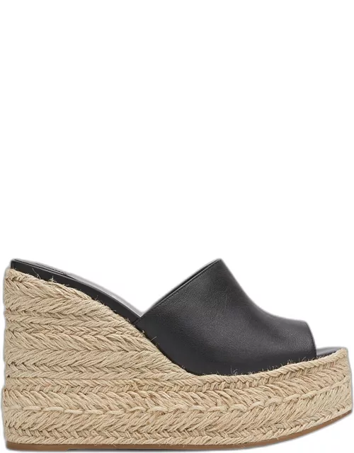 Ariella Leather Red Sole Wedge Espadrille