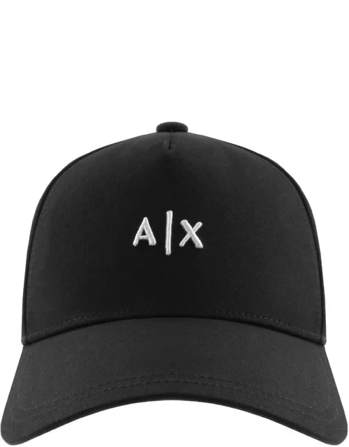 Armani Exchange logo Baseball Cap Black