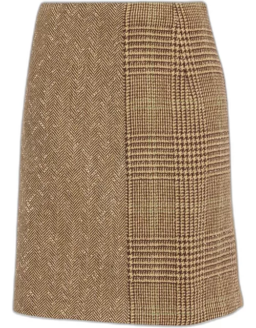 Carreen Multi-Pattern Pencil Skirt