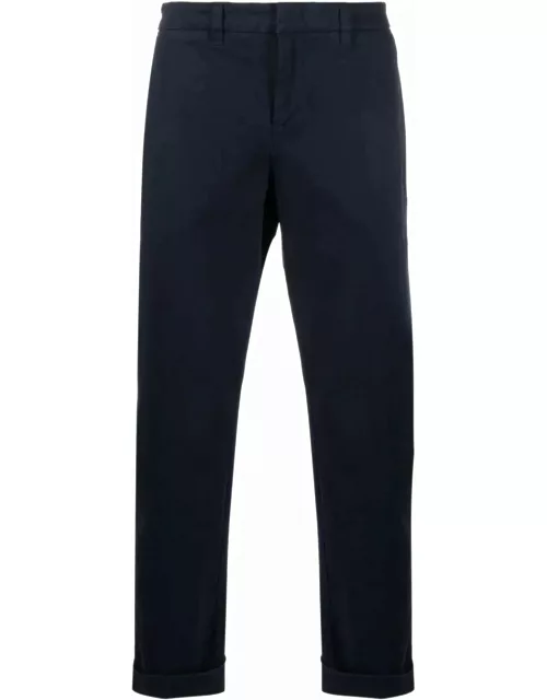 Fay Navy Blue Capri Cotton Trouser