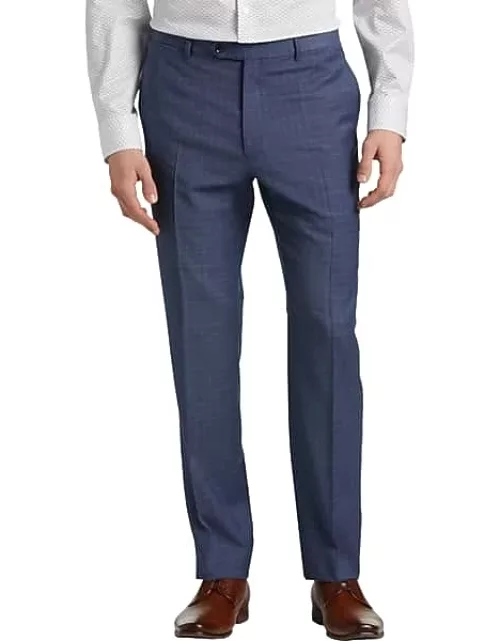 Tommy Hilfiger Modern Fit Men's Suit Separates Pants Blue Plaid