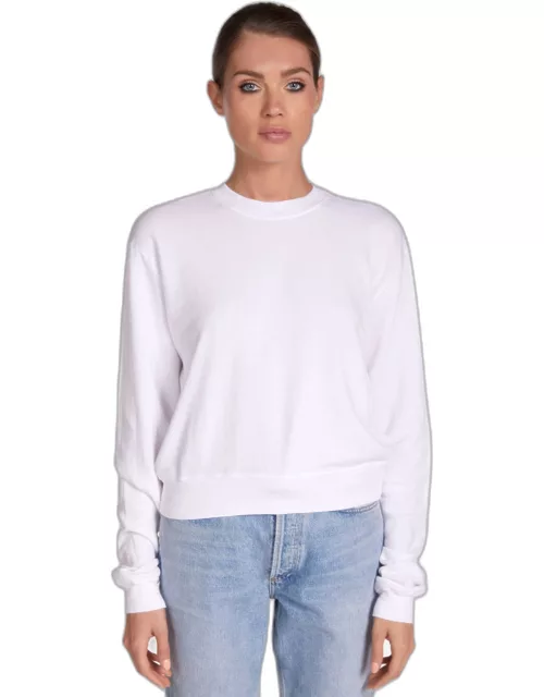 Exon Crop Pullover - White