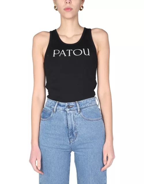 patou top with logo print