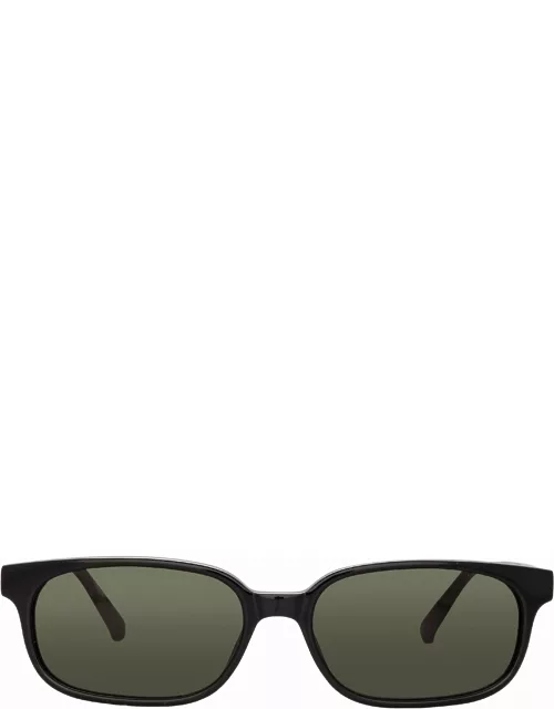 The Attico Gigi Rectangular Sunglasses in Black