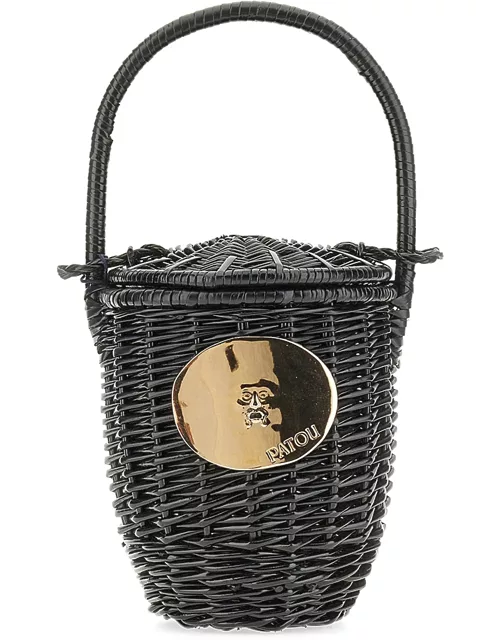 patou wicker bucket bag