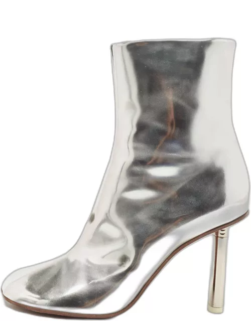 Vetements Silver Leather Ankle Boot
