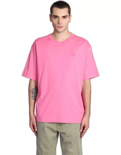 Acne Studios T-shirt In Rose-pink Cotton