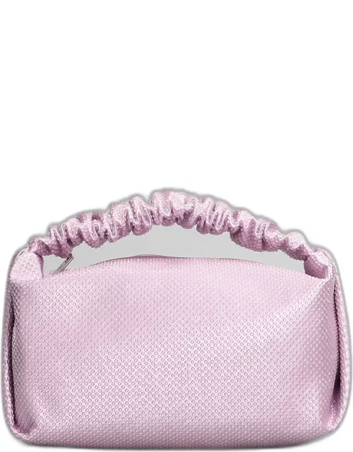 Alexander Wang Scrunchie Mini Hand Bag In Rose-pink Satin