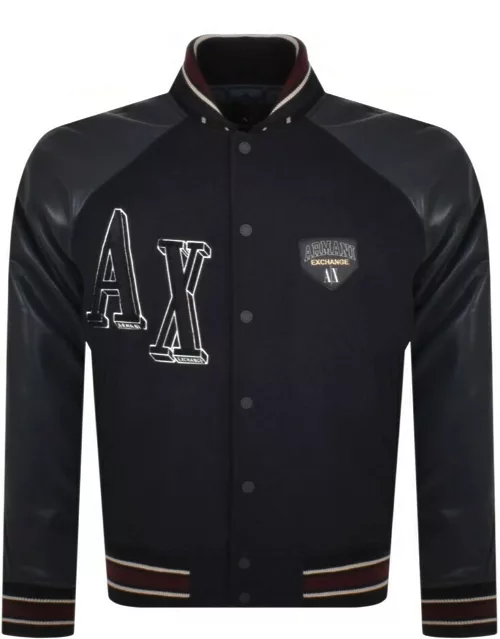 Armani Exchange Varsity Jacket Navy
