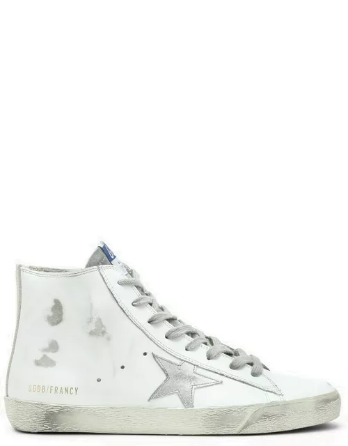 White/silver Francy high sneaker