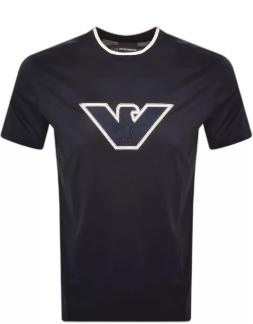 Emporio Armani Eagle Logo T Shirt Navy