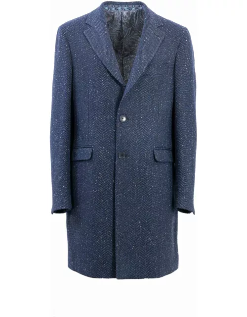 Etro Single-breasted wool coat