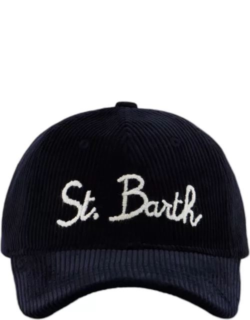 MC2 Saint Barth Baseball Corduroy Cap With St. Barth Embroidery