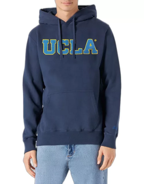 MC2 Saint Barth Cotton Hoodie With Ucla Terry Patch Ucla Special Edition
