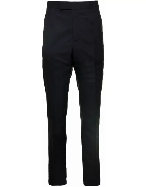 Thom Browne Fit 1 Backstrap Trouser In Engineered 4 Bar Plain Weave Suiting