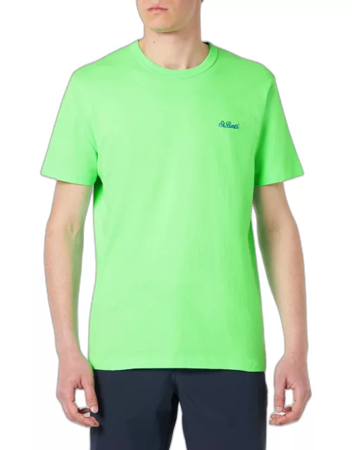MC2 Saint Barth Man Green Cotton T-shirt