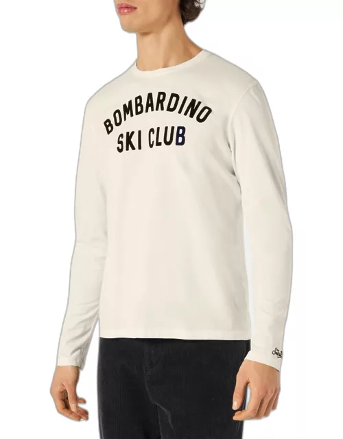 MC2 Saint Barth Man Long-sleeve T-shirt With Bombardino Ski Club Print