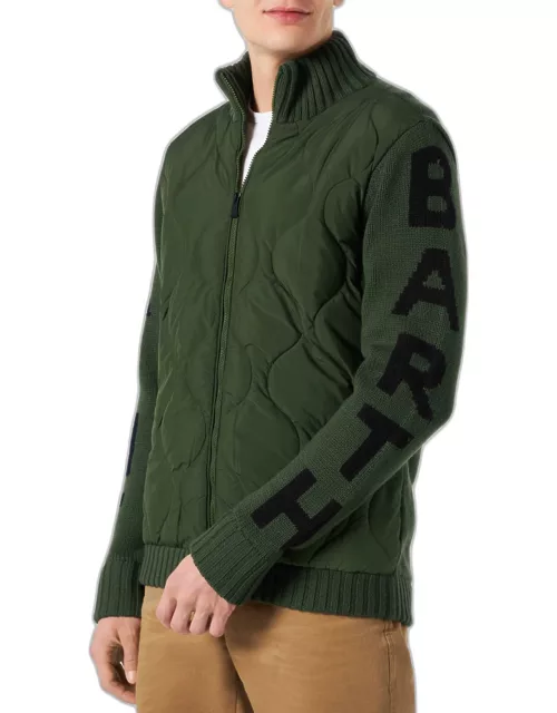 MC2 Saint Barth Man Military Green Padded Jacket
