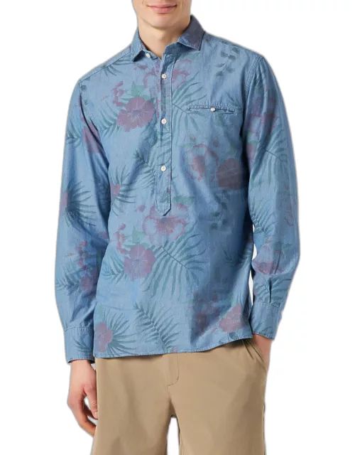 MC2 Saint Barth Man Shirt With Floral Print