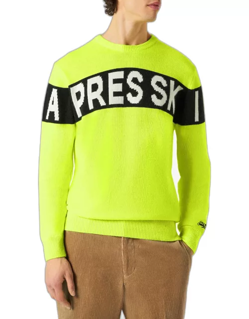 MC2 Saint Barth Man Sweater With Apres Ski Lettering