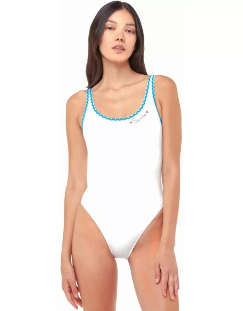 MC2 Saint Barth One Piece Swimsuit With Santa Embroidery