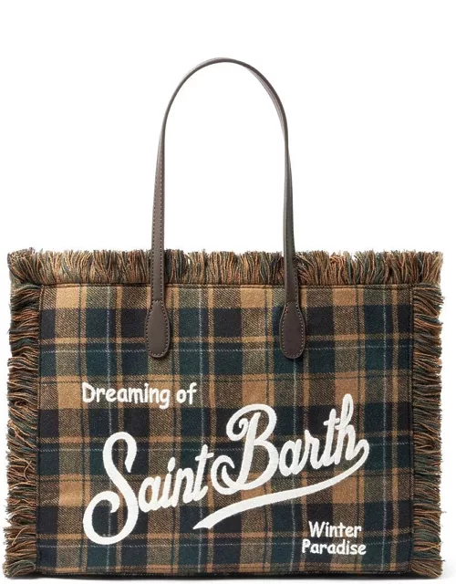 MC2 Saint Barth Vanity Wooly Tartan Shoulder Bag