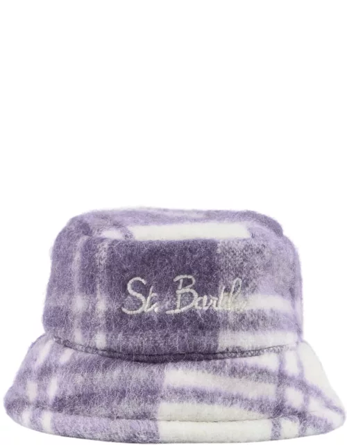 MC2 Saint Barth Woman Bucket Hat With Tartan Print